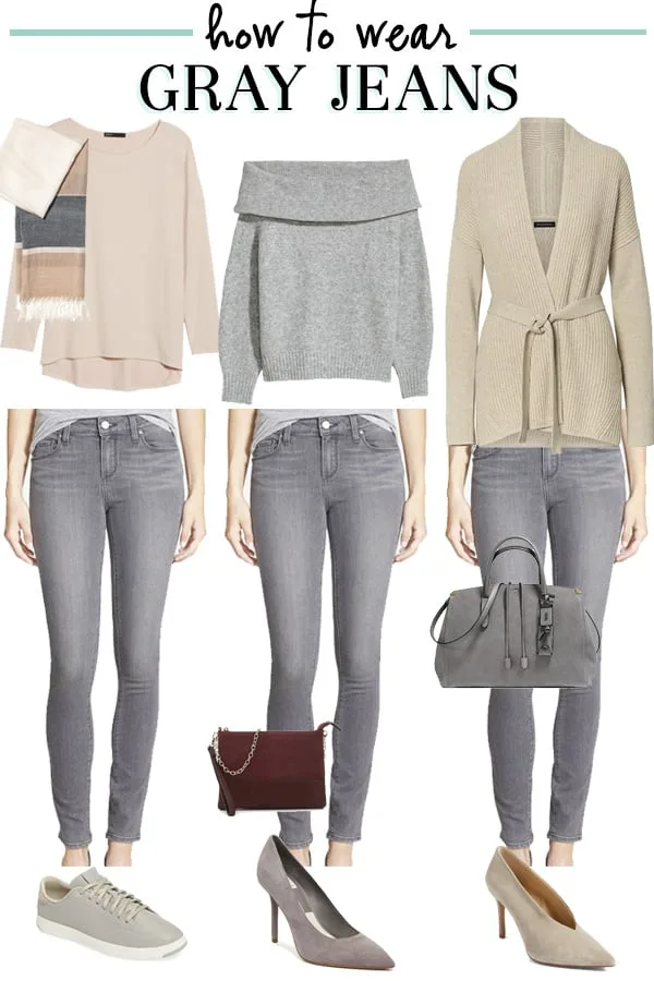 What to Wear with Grey Jeans- 25+ Grey Jeans Outfits