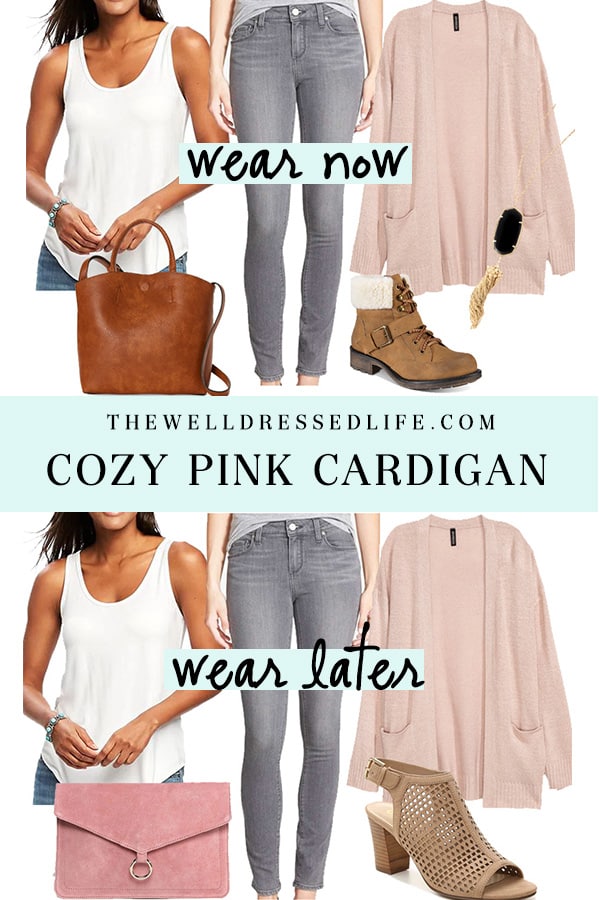 Weekend Outfit Inspiration: Cozy Pink Cardigan