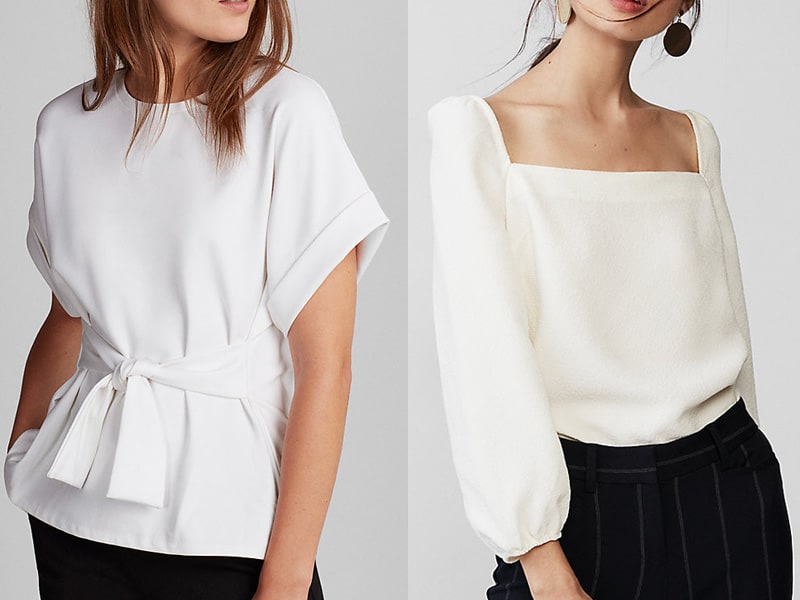 Great White Blouses for Work Under 100