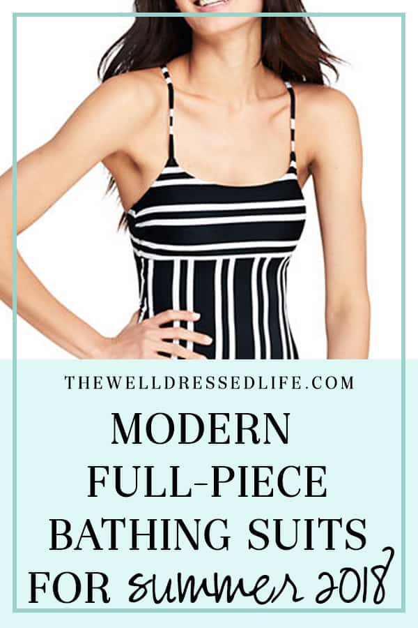 Modern Full Piece Bathing Suits for Summer 2018 - The Well Dressed Life