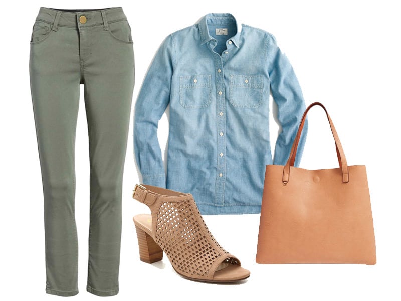 petite olive green pants