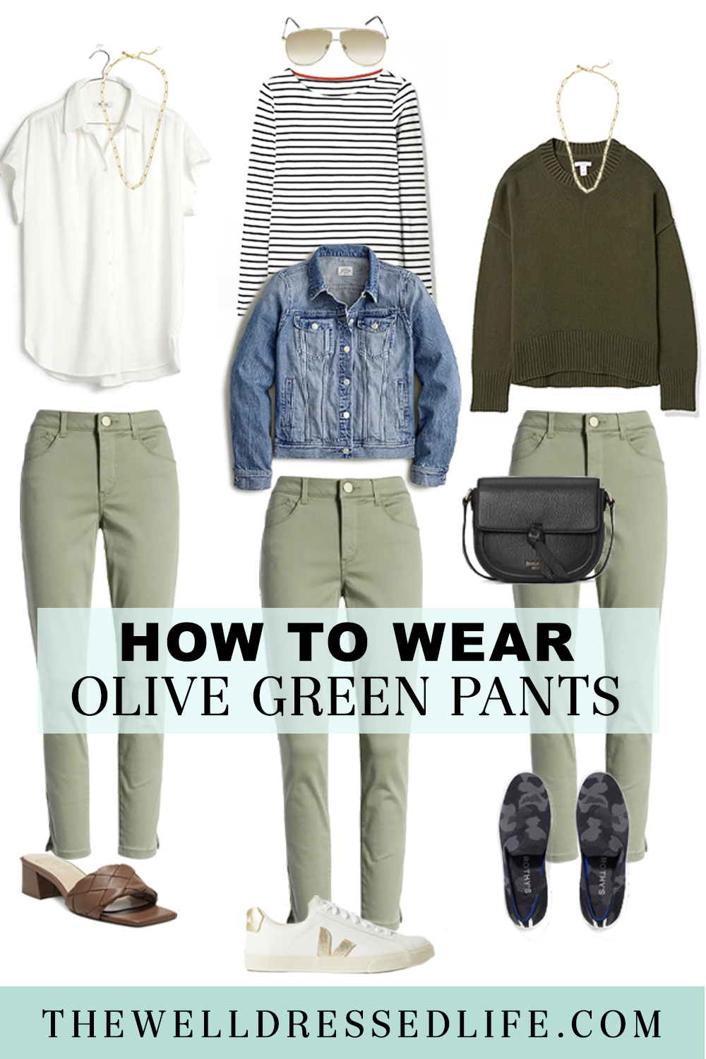 3 Chic and Easy Olive Green Pants Outfits