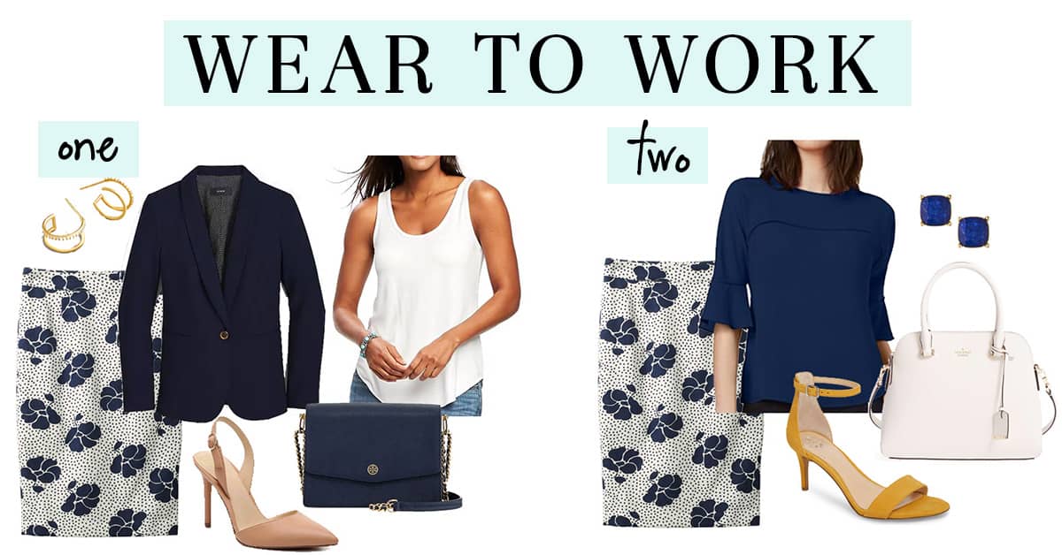 How to Wear a Floral Skirt to Work | The Well Dressed Life