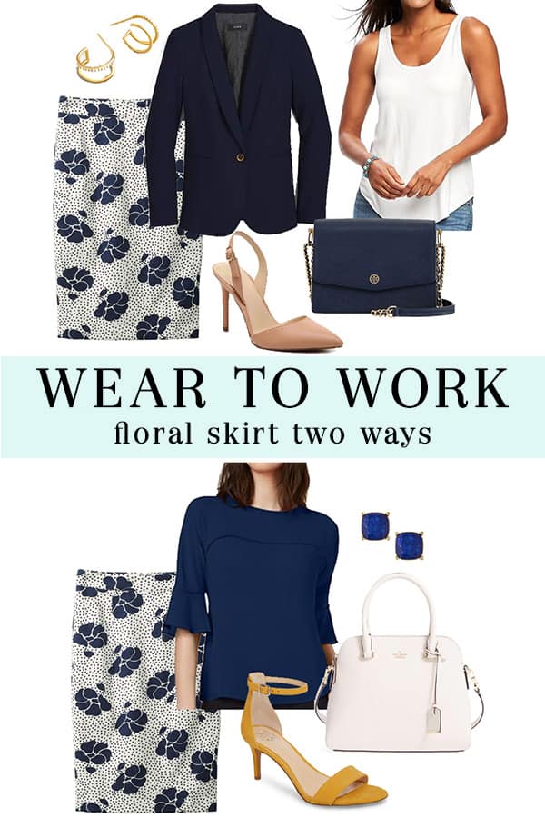 Wear to Work: Floral Boden Skirt - The Well Dressed Life