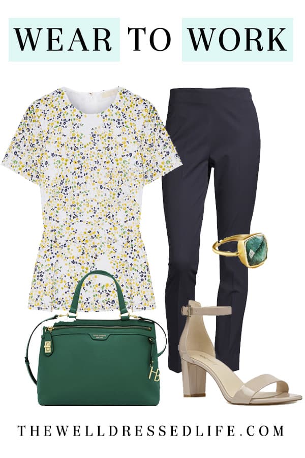 Wear to Work: Floral Peplum - The Well Dressed Life