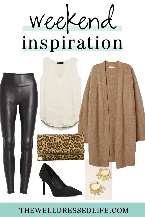 Weekend Outfit Inspiration: Faux Leather Leggings