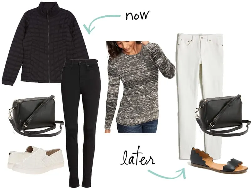 Wear Now and Later: Black Marled Sweater