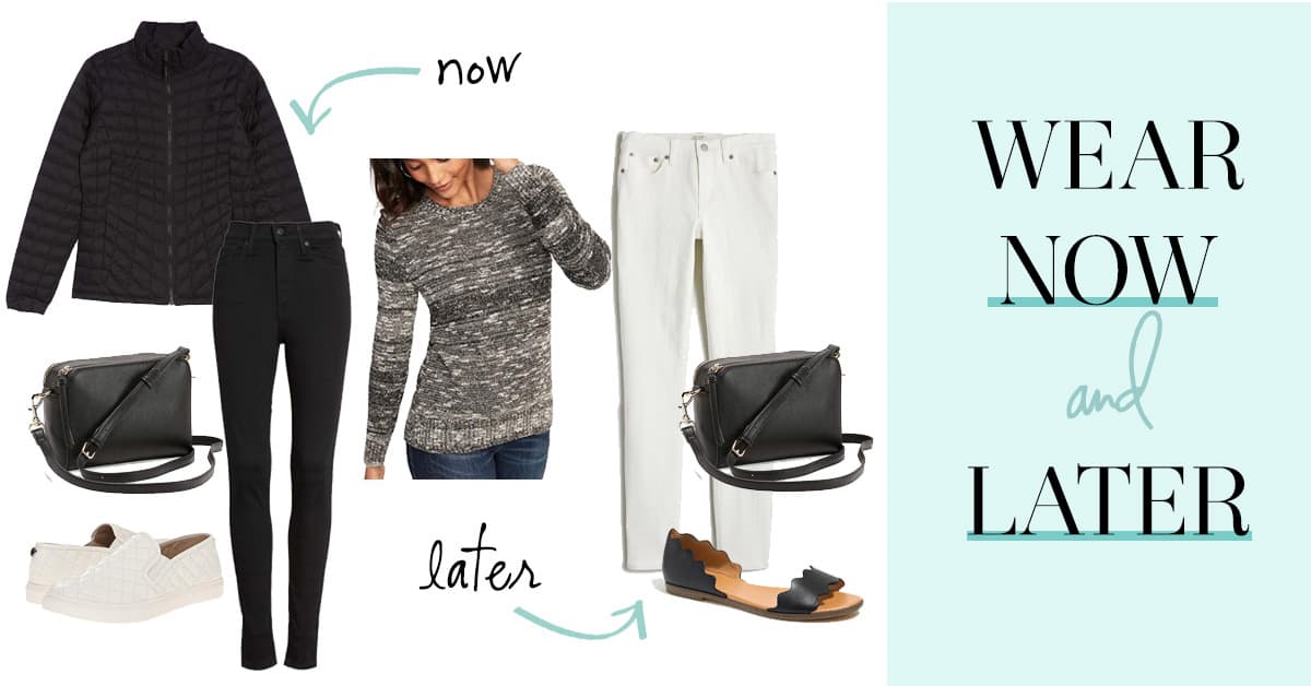 Wear Now and Later: Black Marled Sweater