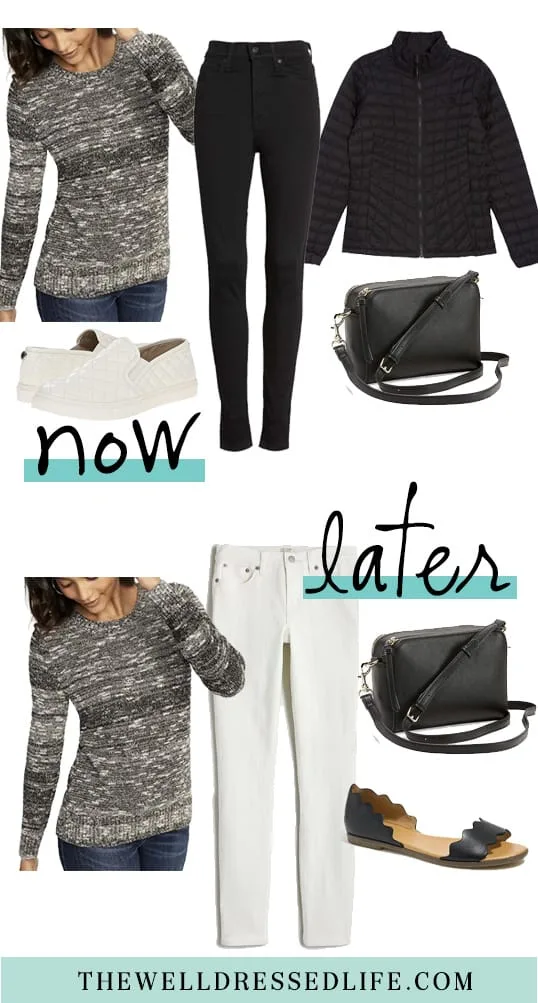 Wear Now and Later: Black Marled Sweater