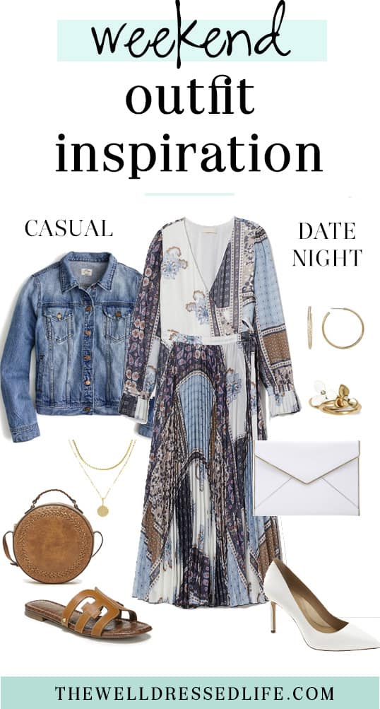 Weekend Outfit Inspiration: Patterned Chiffon Dress