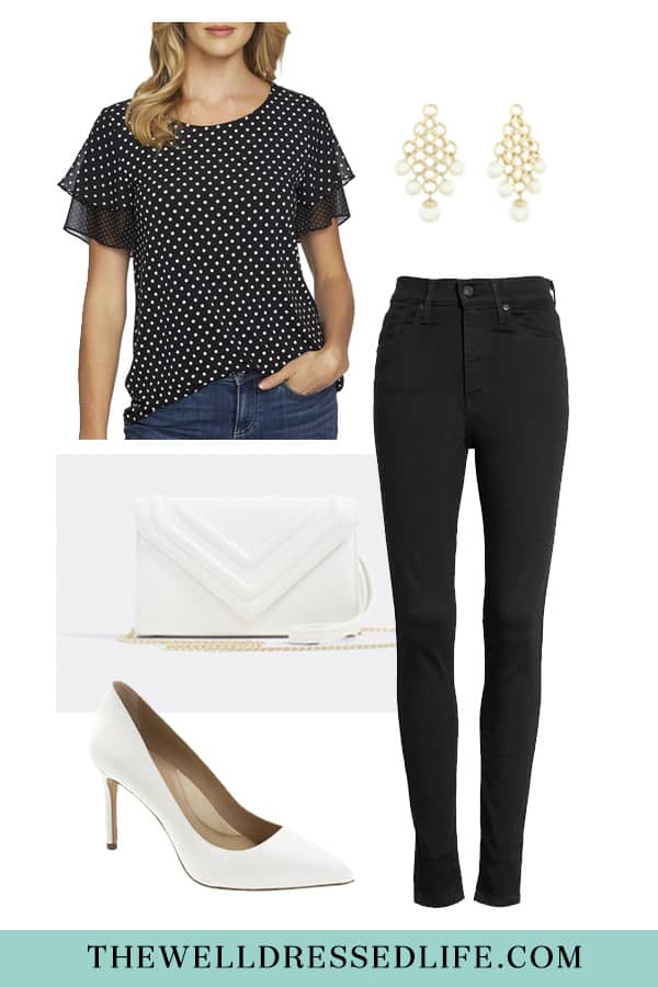 Weekend Outfit Inspiration: Black and White Polka Dots