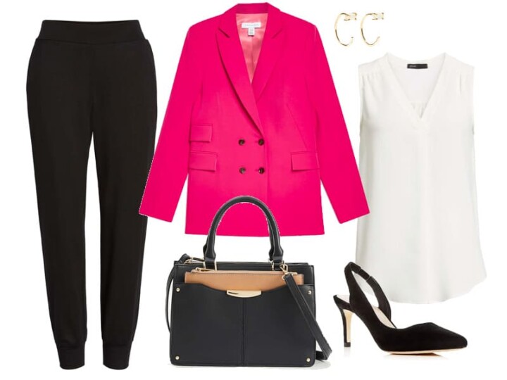 Hot Pink Blazer Outfit to Wear to Work