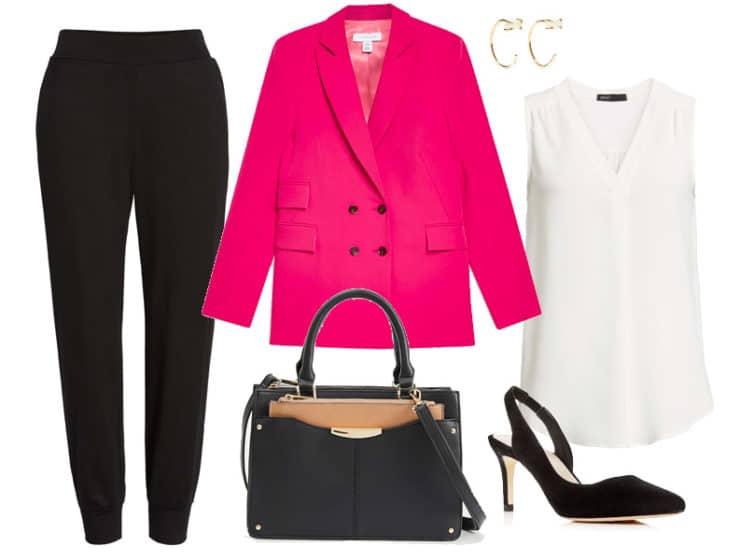 Hot Pink Blazer Outfit to Wear to Work