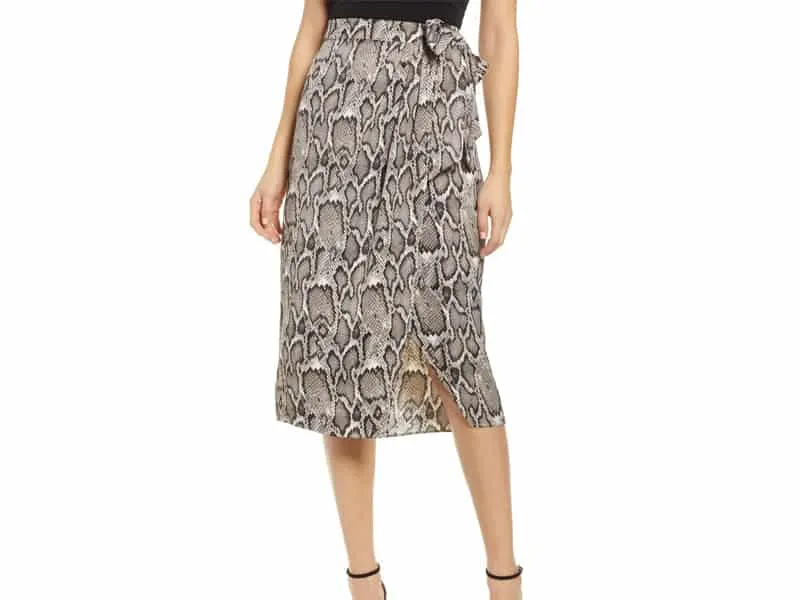 Wear to Work: Snakeskin skirt two ways