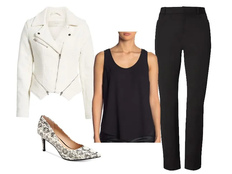 Wear to Work: White Moto Jacket, Two Ways