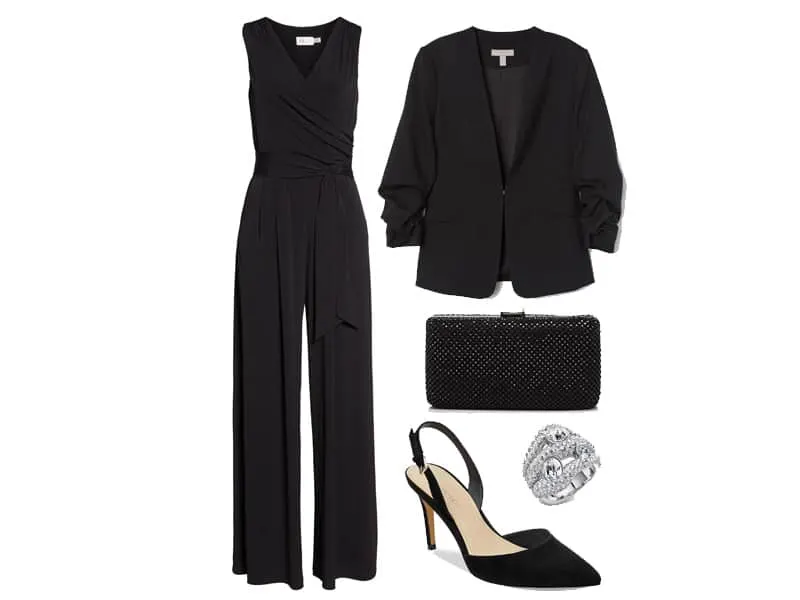 3 Ways to Wear a Black Jumpsuit, Black Jumpsuit Outfit Ideas