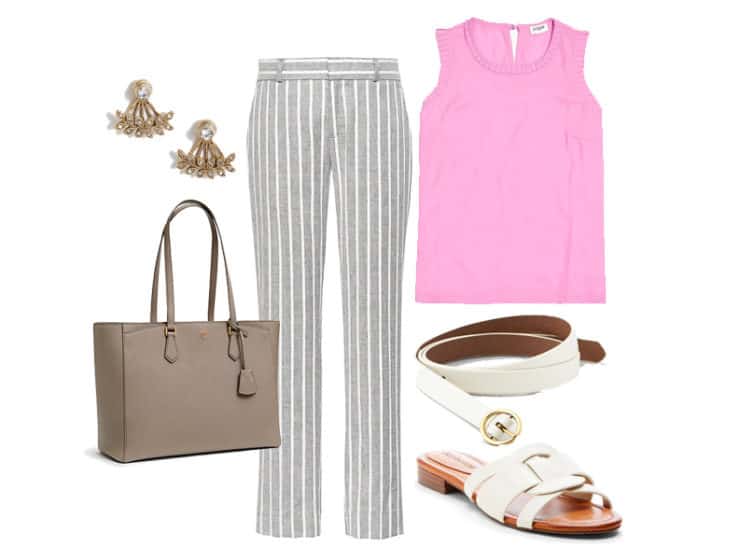 Two Way Workwear: Banana Republic Striped Linen Pants