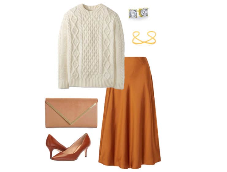 How to wear a silk skirt for Fall