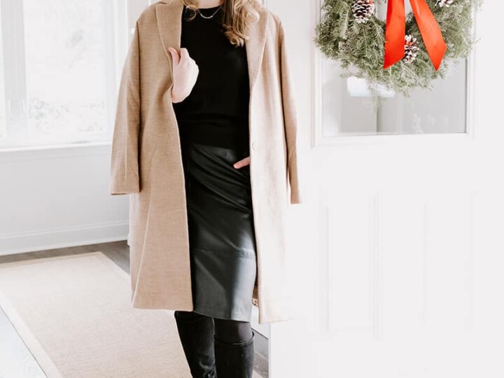 How to Wear a Faux Leather Skirt to Work