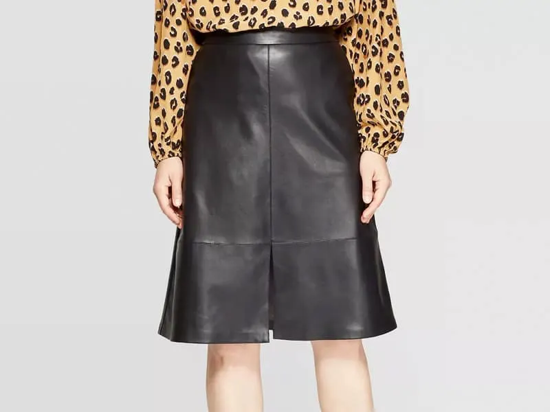 How to Wear a Faux Leather Skirt to Work 3 Ways