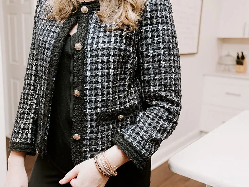 Chanel Inspired Tweed Jacket For Under $60 - Stylish Petite