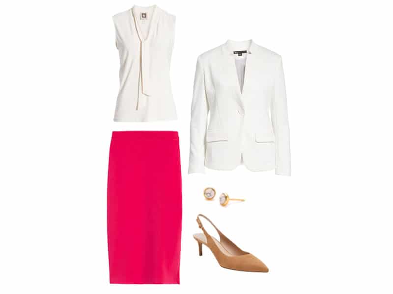 How to Wear a Pink Skirt Three Ways