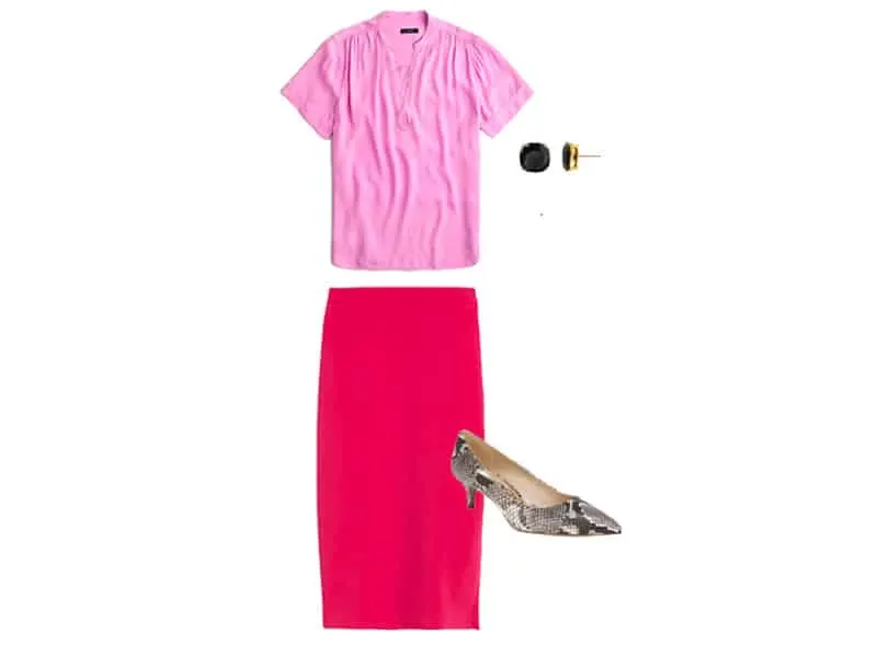 How to Wear a Pink Skirt Three Ways