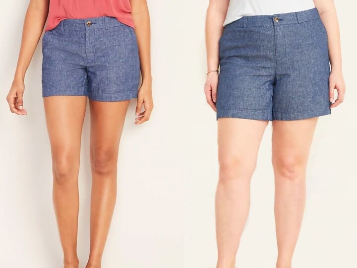 old navy chambray shorts