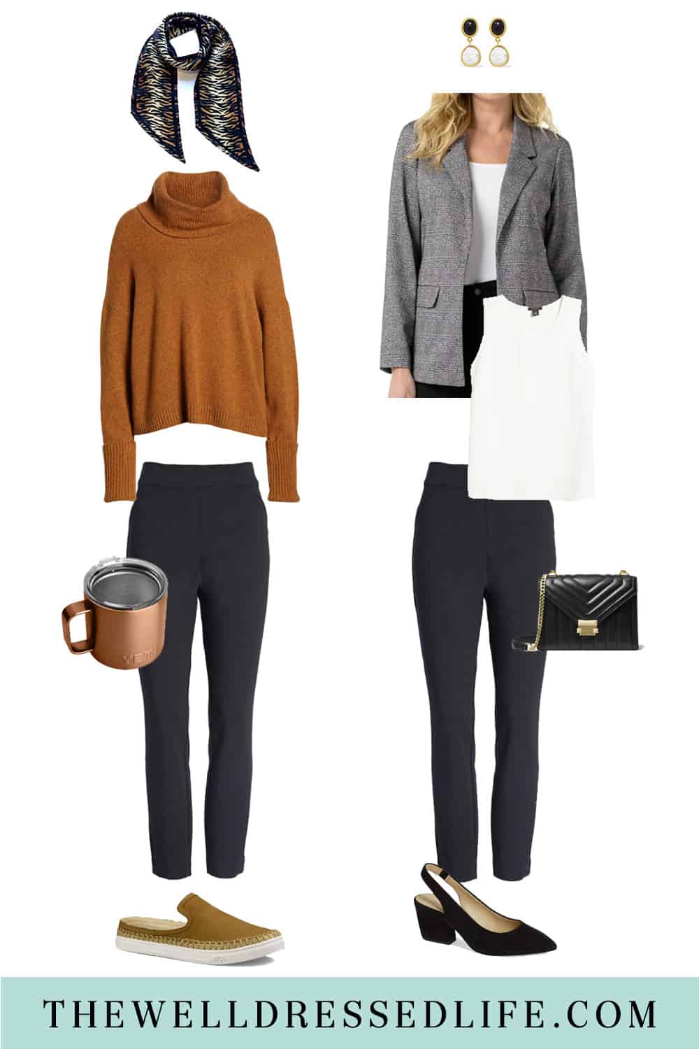How to Wear Spanx Perfect Black Skinny Pants to Work