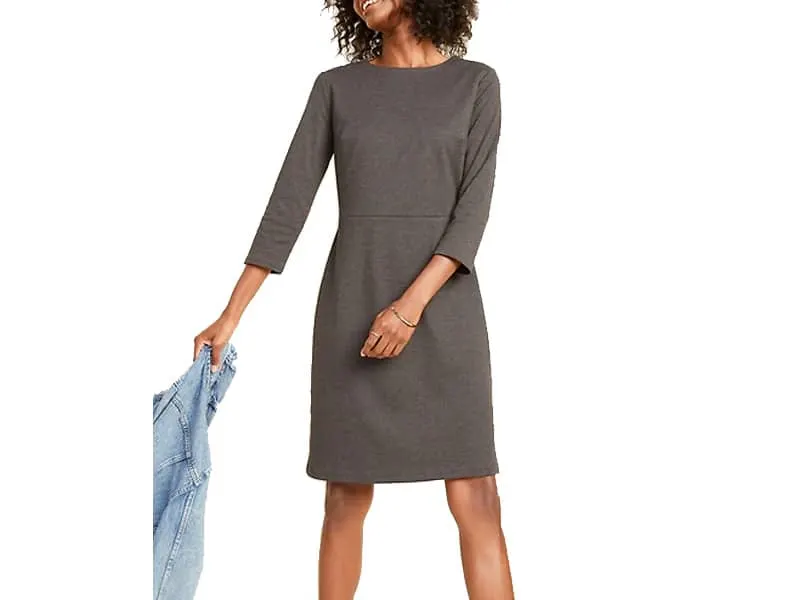 How to Wear a Simple Grey Dress Two Chic Ways