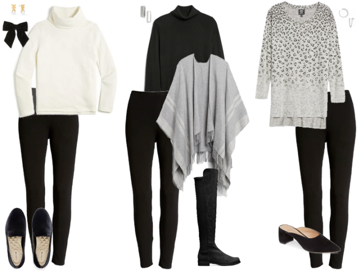 How to wear black leggings for the holidays