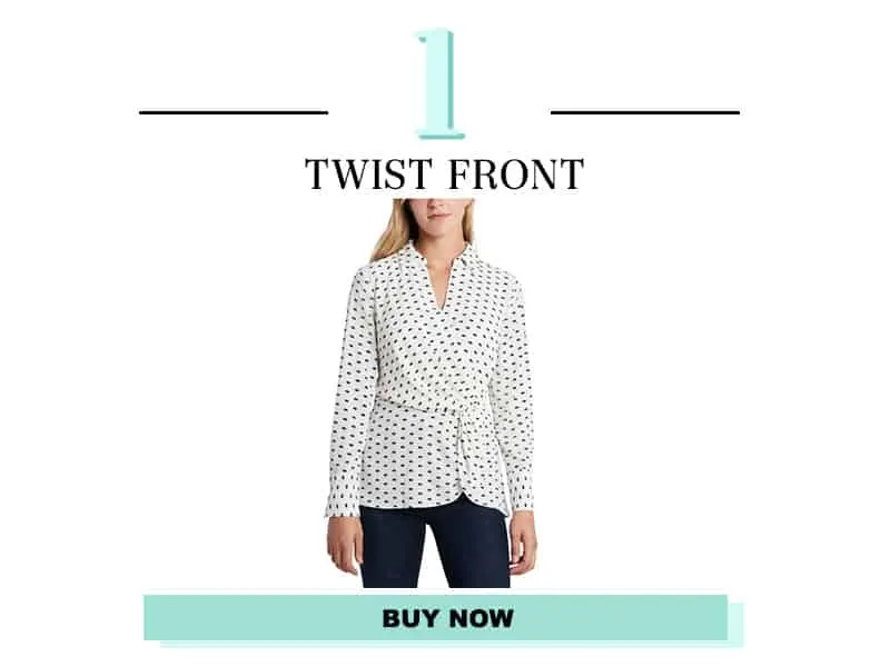 Twist Front Shirt from Vince Camuto