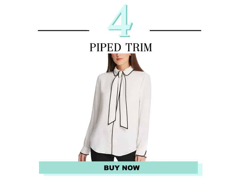 Piped Trim Blouse