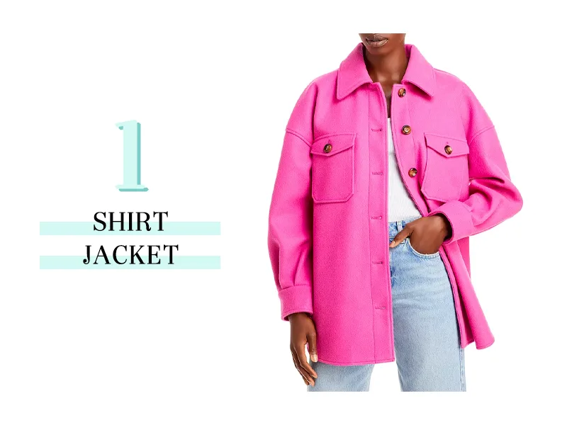 Hot Pink Shirt Jacket