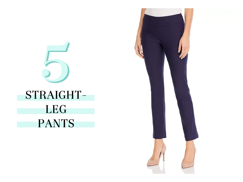 Straight Leg Pants in Navy