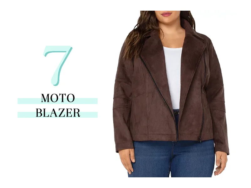 Moto Blazer in Chocolate Brown