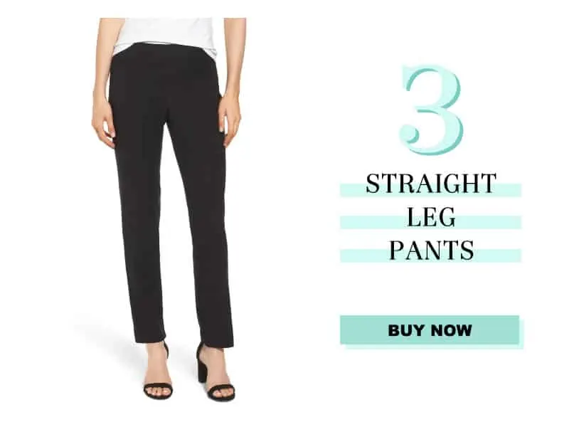 Nic+Zoe straight leg pants in black