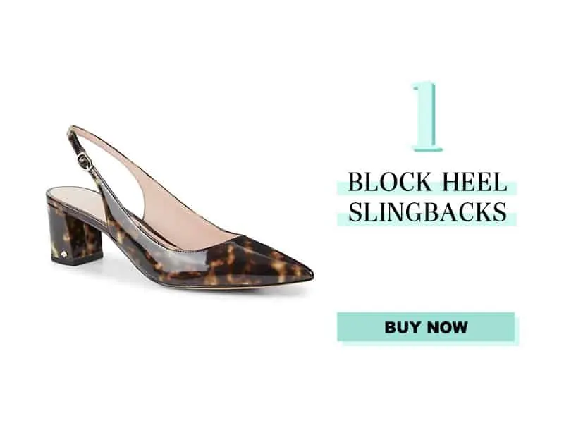 kate spade Block Heel Slingbacks