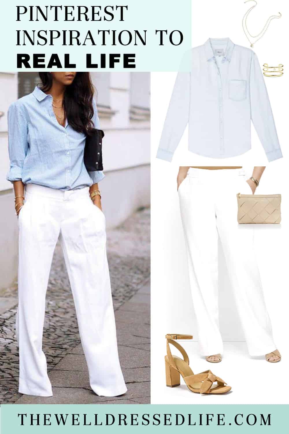 Pinterest in Real Life: Wide Leg White Pants