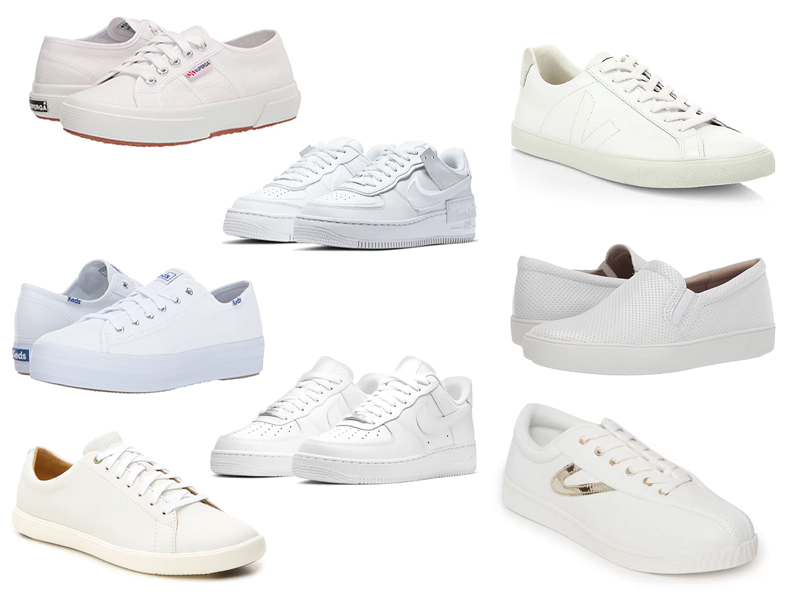 shoulder barbecue bypass Classic White Sneakers for Women | The Well Dressed Life