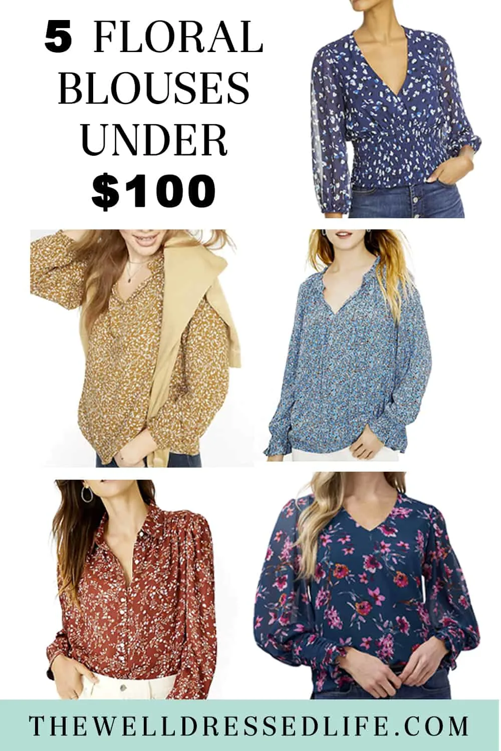 5 Fall Floral Blouses Under $100