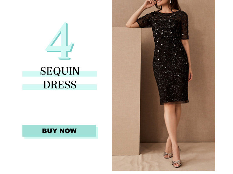 Black BHLDN Sequin Dress