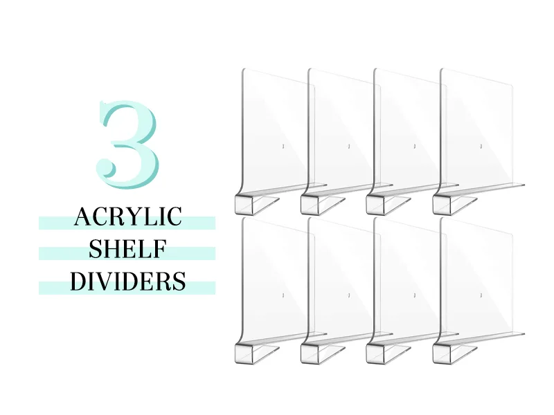 Acrylic Shelf Dividers