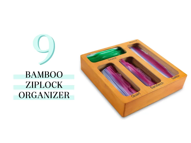 Bamboo Ziploc Organizer