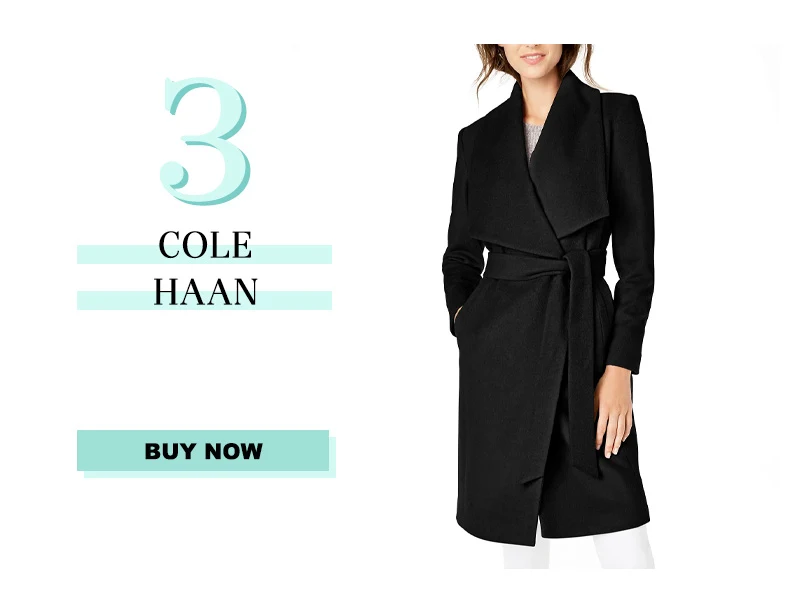 Cole Haan Black wool coat