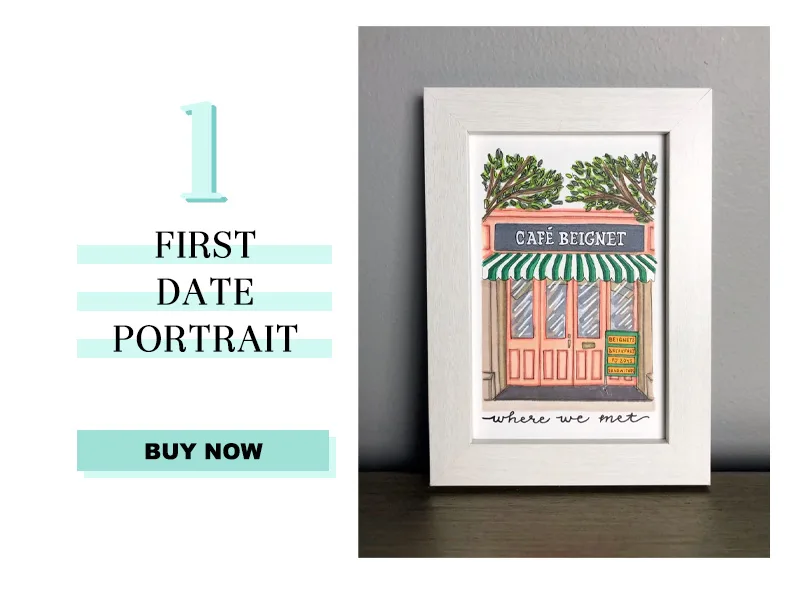 Etsy First Date Portrait