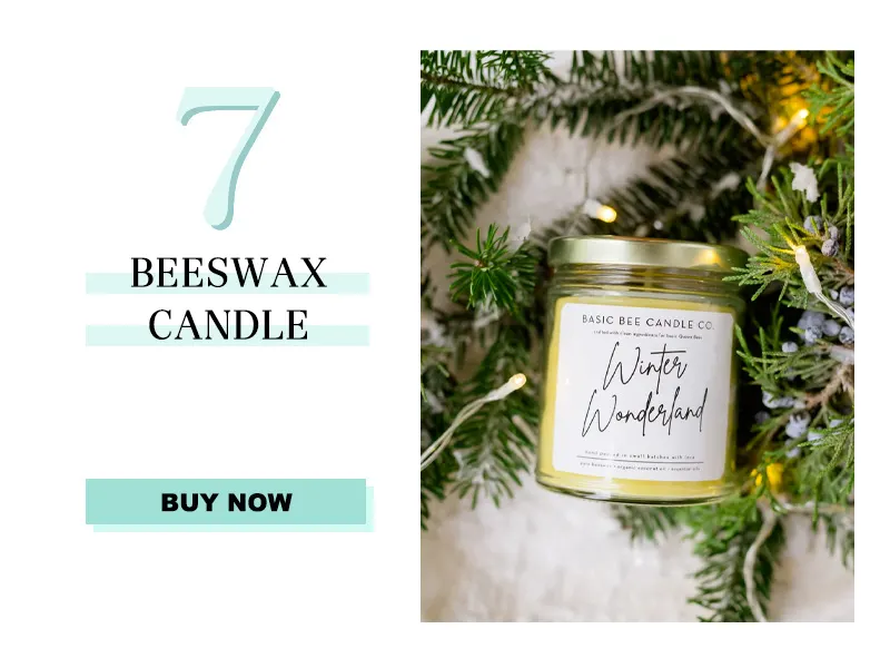 Winter Wonderland Beeswax Candle from Etsy