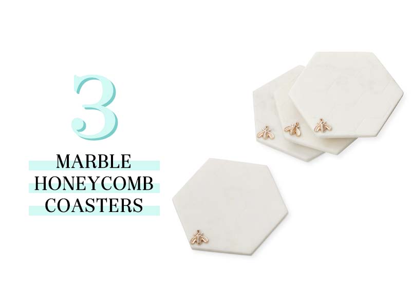 Marble Honeycomb Coasters