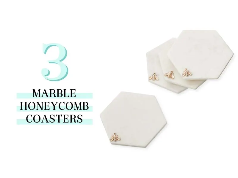 Marble Honeycomb Coasters
