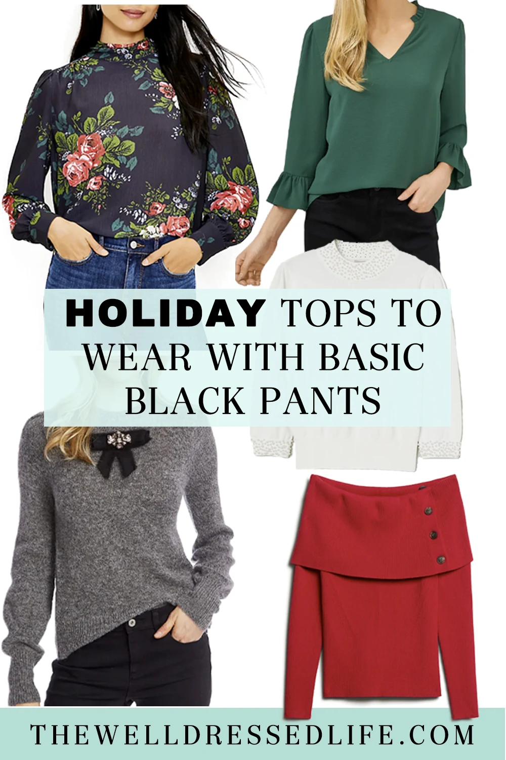 Holiday Tops to Wear with Basic Black Pants